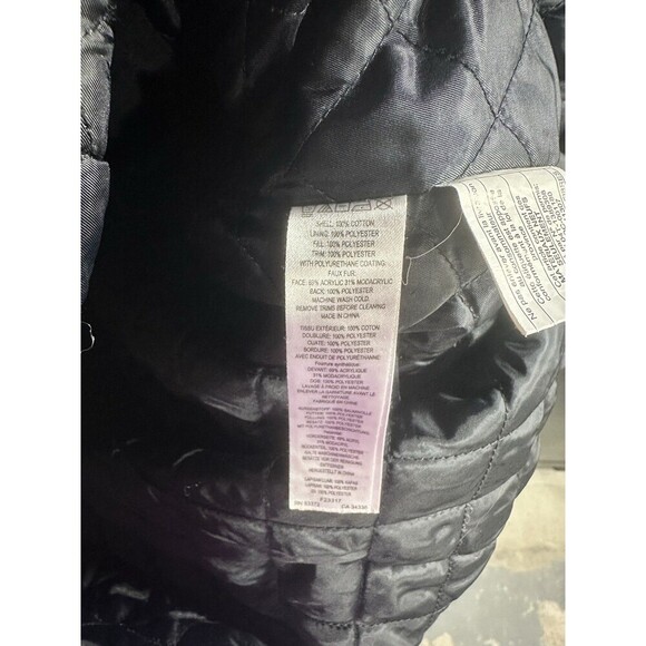 French Connection Black Parka Jacket Size M Winter Fall‎ Winter Premium Slimming - Picture 8 of 9